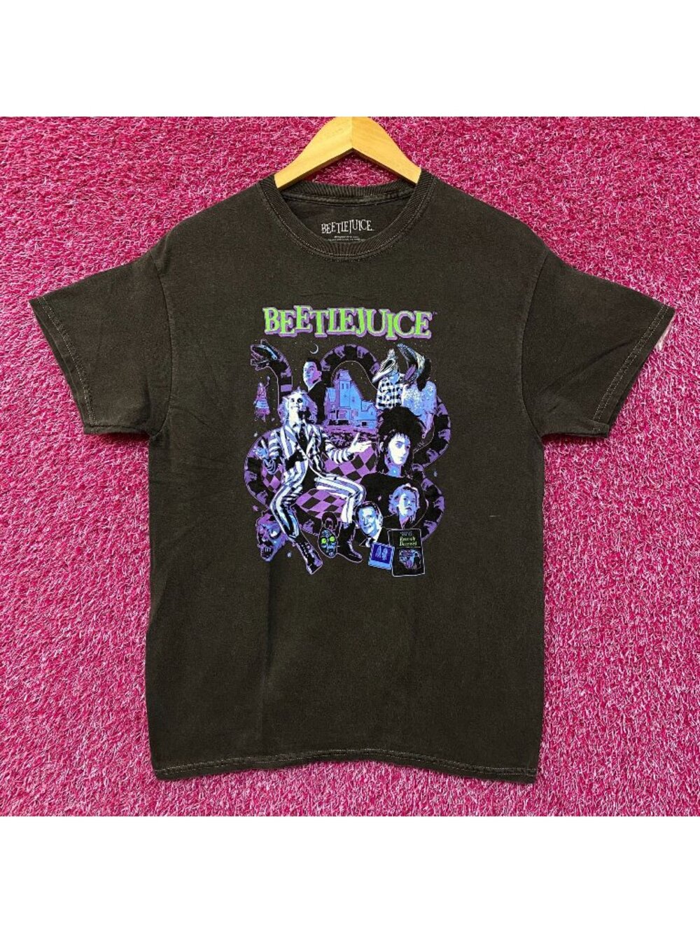 Beetlejuice Collage Illustration Graphic Design T-Shirt S/M
